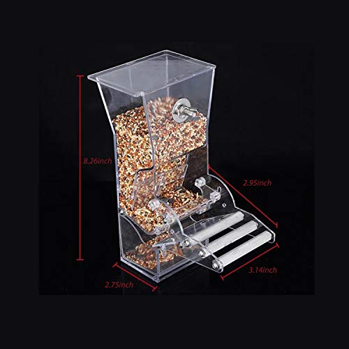Ajcoflt Alimentador de pássaros para gaiola, alimentador de pássaros, caixa de alimentação de pássar