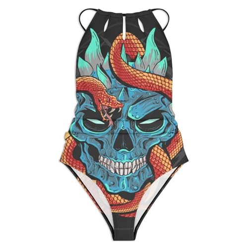 Maillot de bain une pièce serpent ventre plat effet gainant monokini sexy