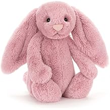 حيوان محشو على شكل أرنب وردي من Jellycat Bashful Tulip، متوسط الحجم 12 بوصة - لعبة محشوة على شكل أرنب وأرنب - هدية كلاسيكية للأطفال
