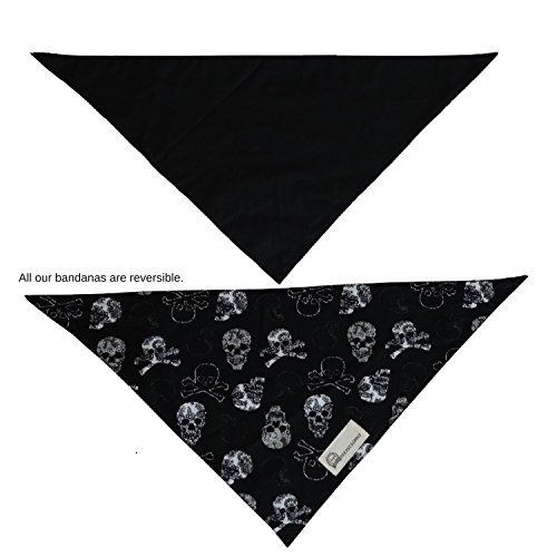 Bella B Pet Dog Cat Bandana Bibs Triangle Scarf (Navy And Black, Medium) #TOP3