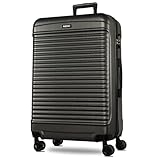 NOWI Las Palmas Koffer XL – 96L Ultraleicht-Hartschalenkoffer mit 8 Rollen 360° drehbar, Wasserabweisender Koffer mit Zahlenschloss, Rollkoffer groß für Reise (grau, XL)