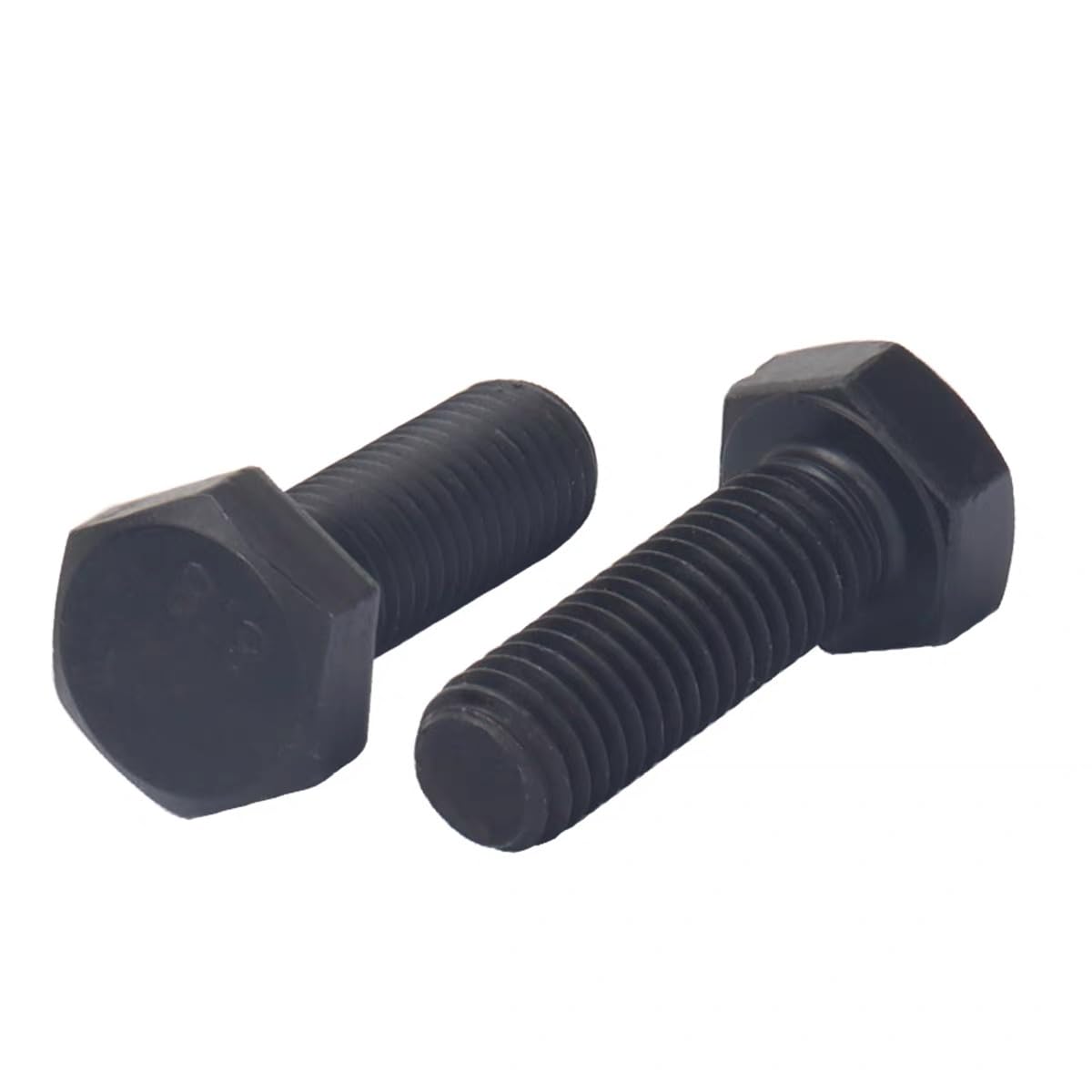 10 pezzi M7 passo 1.0 acciaio al carbonio grado 8.8 GB5783 bulloni testa esagonale e viti testa piatta esagonale zincate ossido nero fissaggi per riparazione macchine (Blackened full thread m7*1 * 100