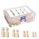 🎎Hochwertige Materialien: Diese holzfiguren bestehen aus hochwertigem Naturholz, das stabil und langlebig ist. Es ist sehr hart und glatt, kann lange verwendet werden und ist nicht leicht zu brechen. Das Holz hat natürliche antibakterielle und antibakterielle Eigenschaften.