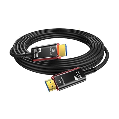 8K HDMI 2.1 Optical Fiber Cable 10M/15M/20M/30M Nylon Braided 48Gbps 4K120Hz 8K60Hz Compatible With Roku, TV/PS5/PS4/HDTV/RTX3080.(H112CL3,5m)