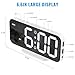Alarm Clocks for Bedrooms, Slim LED Mirror Digital Alarm Clock, Large Display with Diming Mode, Dual Alarms & USB Ports, 4 Levels Brightness, Desk Clock for Office Home Bedroom Living Room Decor