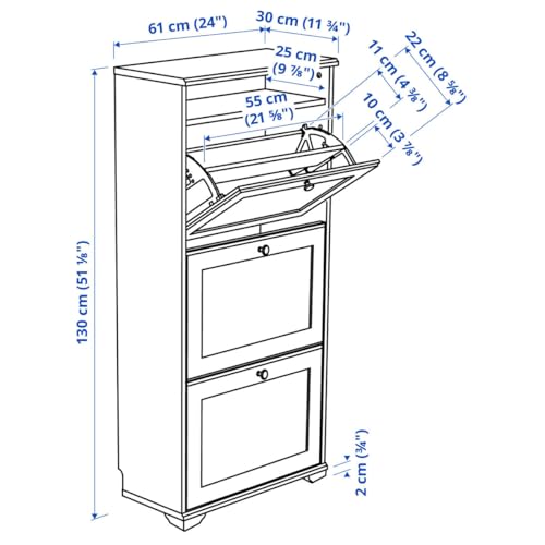 Meuble de rangement à chaussures compact pour entrée et couloir blanc
