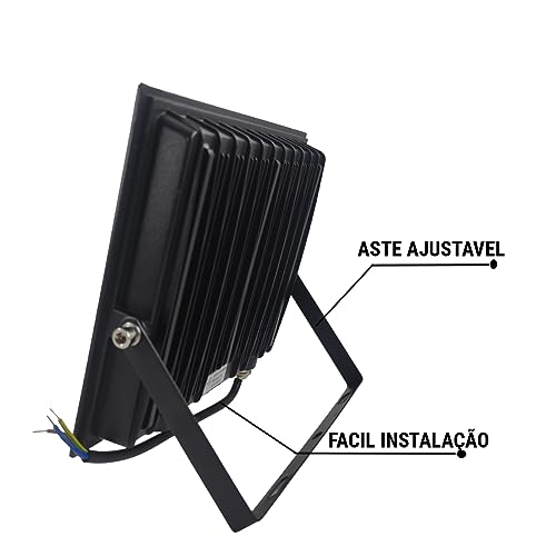 Refletor Holofote 200w Smd Luz Branco Frio Á Prova De Agua Premium