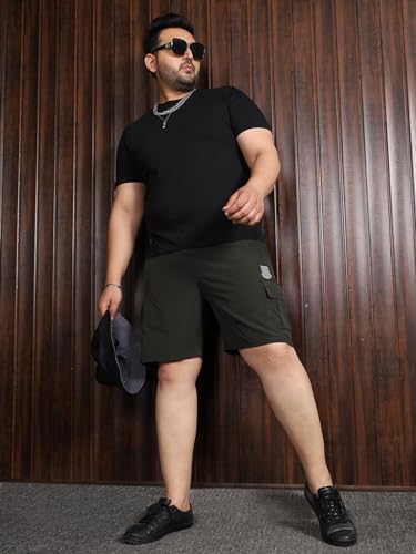 Image of Bigbanana Plus Size Men's Regular Fit Solid Shorts