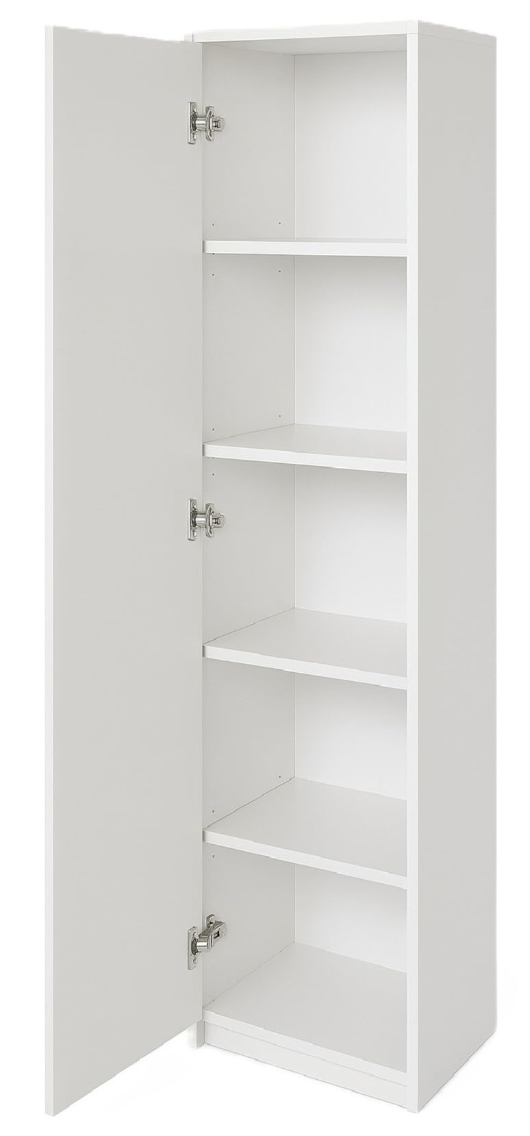 Armoire de bureau multi-usages, avec 1 porte et 5 compartiments, universelle, pour bureau et maison, 180 x 40 x 35 cm (blanc)