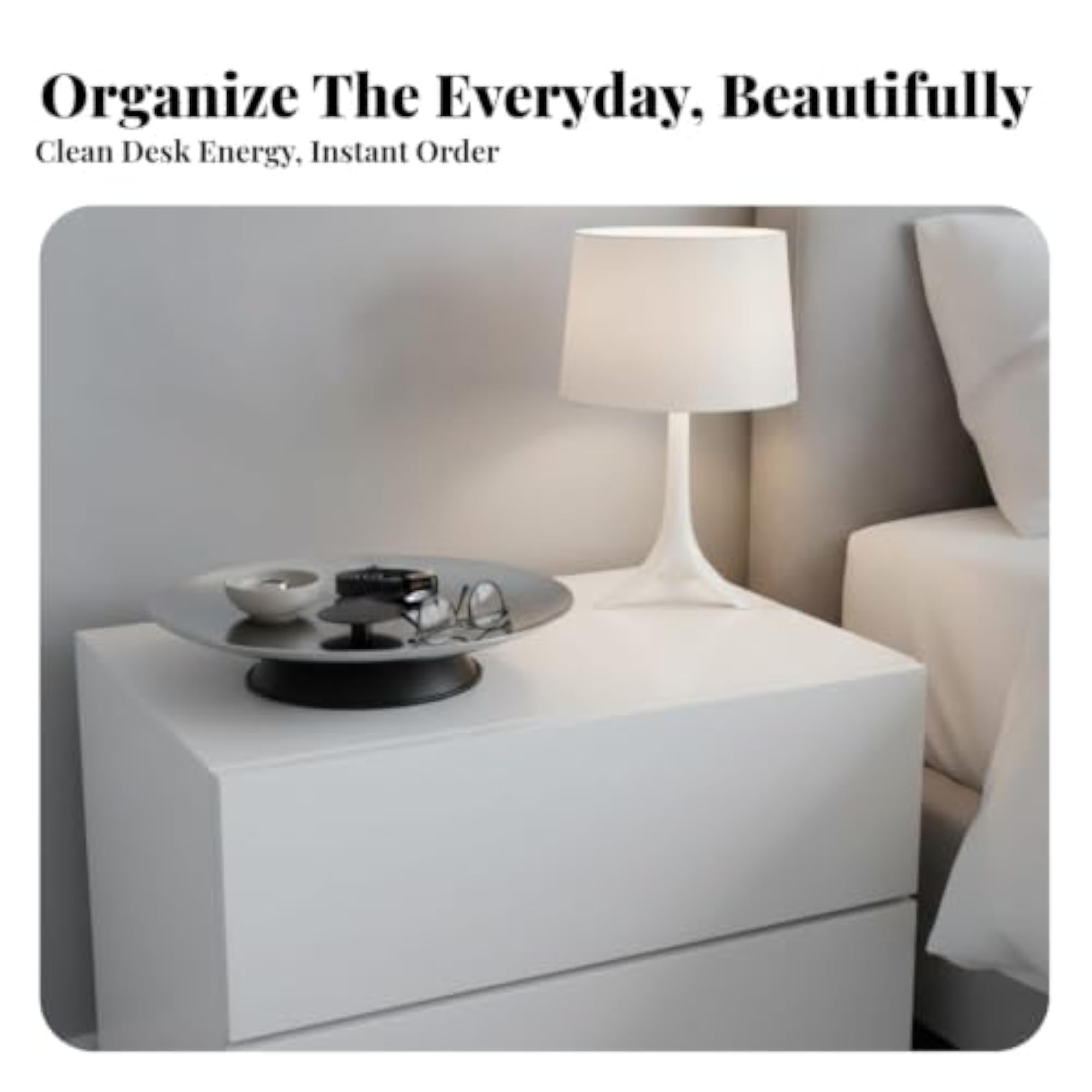 Polished Round Tray with Pedestal Base
