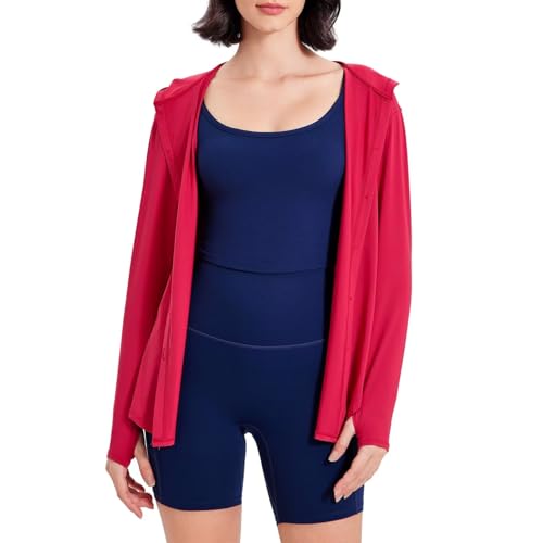 chiguomaoyi Camiseta Proteccion Solar Mujer Manga Larga Ligeras UPF 50+ Deporte UV Ropa