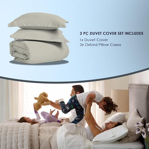 Pizuna Luxurios Cotton Super King Duvet Cover Set Silver - Image 4