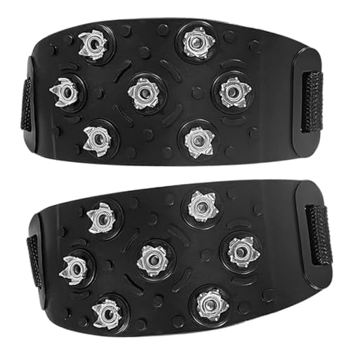 COOLHIYA 1pair Practical Shoes Crampons Anti-Slip Ice Grippers for Outdoor Activities Lightweight Traction Spikes for Hiking Walking and Snowshoeing for Winter Safety