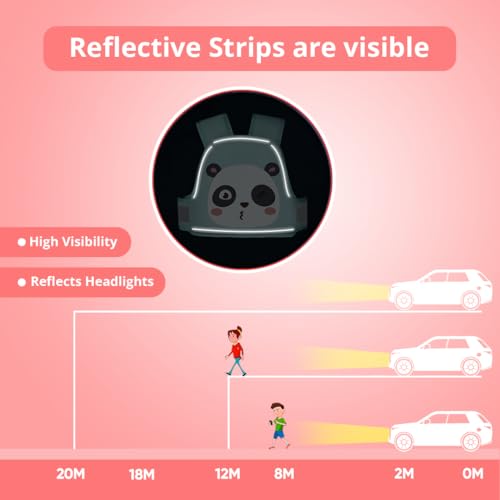 Image of Tony Stark Kids Safety Belt for Two Wheeler with Reflective Strips, Portable Seat Belt Children Motorcycle Harness for Motorcycle Bike, Adjustable Safety Harness for Boys Girls (Panda Buddy)