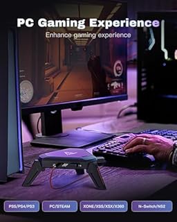 AIMZENIX Monster Keyboard and Mouse Adapter for PS5, PS4, PC, Xbox Series X/S, Xbox One, NS, NS2, Emulator Console Supports APP Real-time Adjustment, Aim Assist【Latest Version: 782412】