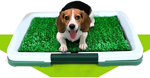 Puppy Potty Trainer - Dog Potty Grass Pee Pad – Pet Dog Potty Pee Turf Grass - Puppy Training Pad Grass - Artificial Pet Grass Patch for Dogs to Pee Restroom as an Indoor/Outdoor Litter Box (Green)
