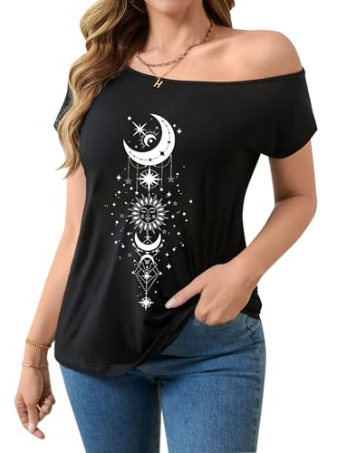 Remidoo Women Off The Shoulder Tops Short Sleeve T-Shirt Casual Blouse3