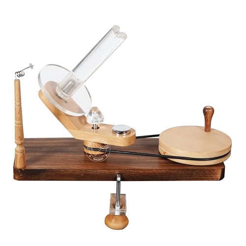 Image of Hind Handicrafts Wooden Yarn Ball Winder for Knitting Crocheting - Handcrafted - Natural Hand Operated - Knitter's Gifts Center Pull Ball Winder (Antique)
