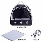 Guinea Pig Carrier Backpack, Clear Bubble Window Backpack for Guinea Pig, Bunny Rat Bird (Black, Carrier) - Image 4