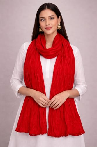 Image of Cotton Plain Solid Color Dupatta Soft Lightweight Dupatta for Women