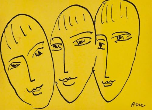 Toile d'art Henri Trois visages impression haute définition 16x24