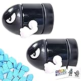 Super Mario Bullet Bill Blue Raspberry Candy Sours (2 Pack) with 2 Gosutoys Stickers