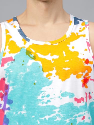 Image of Veirdo Men's Sleeveless Regular Fit Tshirt, All Over Printed Vest for Men, Cotton Sando for Beach Wear, Gym, Cycling, Running, & Other Sports (Available in Different Pattern)
