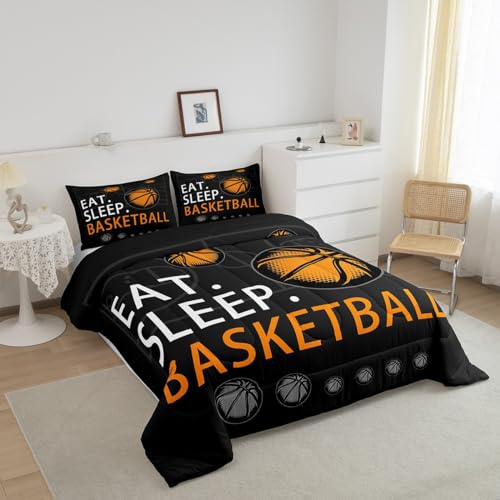 Image of Feelyou Basketball Comforter Set Bedding Twin Size for Kids Women