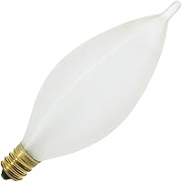 Vista 5 de Satco S3277 - Bombilla incandescente CA8 de 15 W, 95 lúmenes, color blanco suave, 2700 K, base de candelabro, esmerilado, regulable