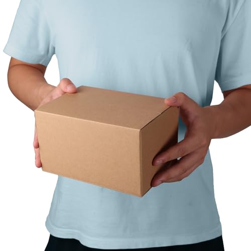 Image of 7x5x4 Shipping Boxes Set of 40, Brown Kraft Corrugated Cardboard Boxes Mailers for Small Bussiness Packaging