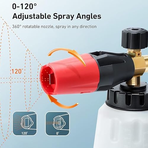 Pistolet en mousse de lave-auto pression d'angle connecteur rapide 1/4
