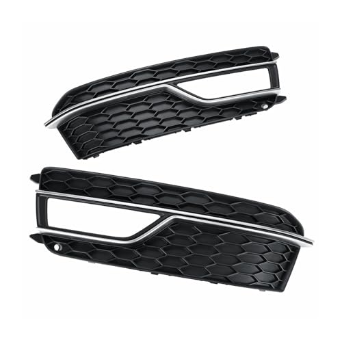 Couvercle de calandre antibrouillard Audi A5 S5 avec inserts chrome argenté durables