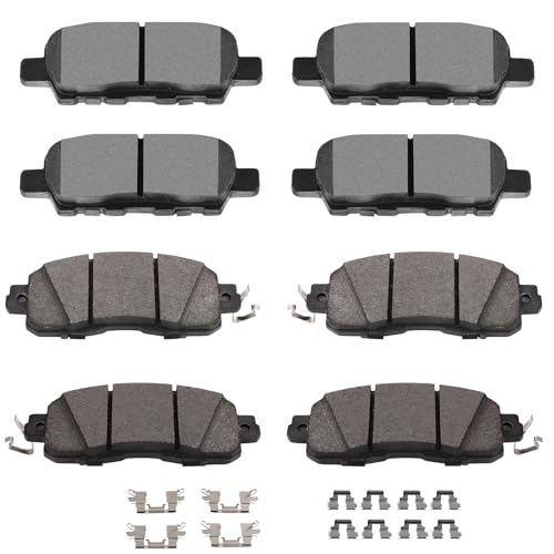 Image of SCITOO D1650 D1393 Brake Pads Sets Front Semi-Metal & Rear Ceramic Replacement For Nissan For Altima 2013-2017