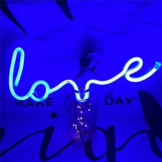 Nordstylee Neon Art Love Light Signs, Led Love Night Lights Decor Lights/Lamp for Kid's Gift, Wall/Room Decor, Birthday Party, Christmas, Wedding Decoration(Blue)