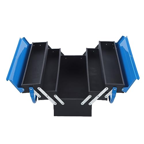 Boîte de rangement d'outils métallique à 5 plateaux dépliables - 2