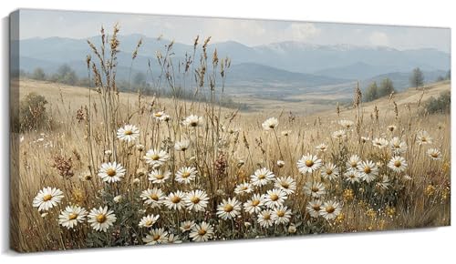 BYXOLARA Wildflower Canvas Wall Art - Nature-Inspired Spring Flower Pictures