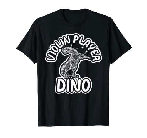 Violinista Dino Violinista Dinosaurio Tiranosaurio Músico Camiseta