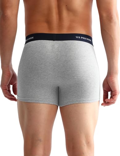 Image of U.S. Polo ASSN. Mens OET13 Anti Microbial Solid Underwear Trunks - Pack of 3