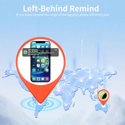 Image of 2 Pack Tracker Tags [Apple MFi Certified] Pair with Apple Find My (iOS Only) Bluetooth Air Smart Tags Key Finder Item Locator Waterproof Finder Worldwide Tracking for Pets Wallet Backpack Dogs Luggage