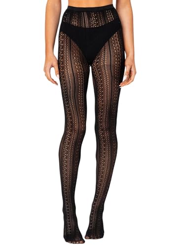 Women Lolita Sheer Tights with Bows Cute Mesh Hallow High Waist Harajuku Stockings Nylon Silk Thin Long Socks