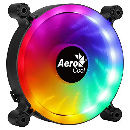 Aerocool SPECTRO12, Ventilador de PC 120mm RGB, Silencioso, Antivibración, Molex