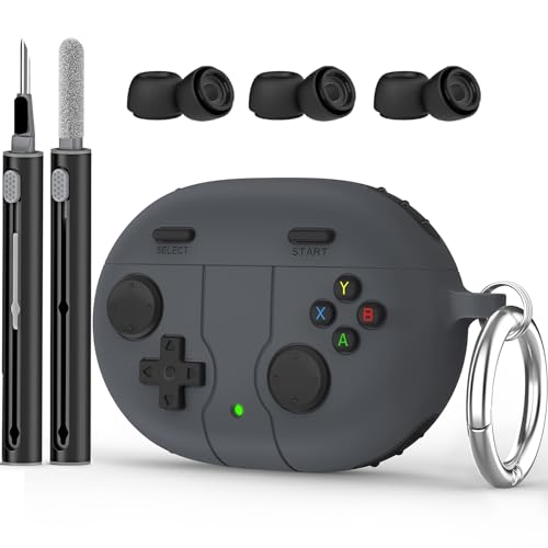 Beats Studio Buds Plus Case Cover 2021/2023 New Beats Studio Buds Wireless Earbuds Silicone Case Accessories with Keychain Dark Grey