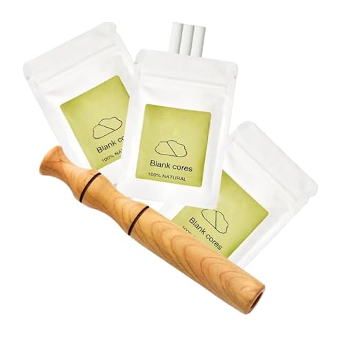 Essential oil Aromatherapy inhaler, smoking cessation inhaler, wooden personal essential oil diffuser, with 3 packs of blank cotton core