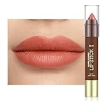 Coral Pink Matte Lipstick Crayon for Women, 24 Hour Lipstick Lip Liner Pencil Long Lasting Waterproof Smudge Proof, Vegan & Cruelty-Free, Neutral lip liner marker Easy Application Full Coverage B02#