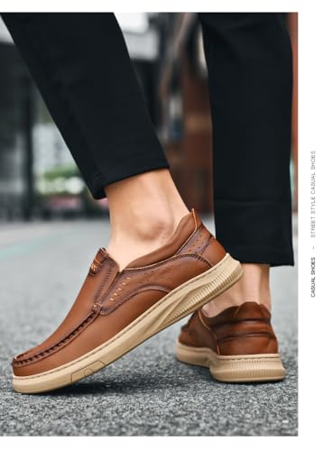 Men's Genuine Leather Loafers Slip-On Driving Shoes Casual Moccasins Soft Comfortable Spring Summer Flats3