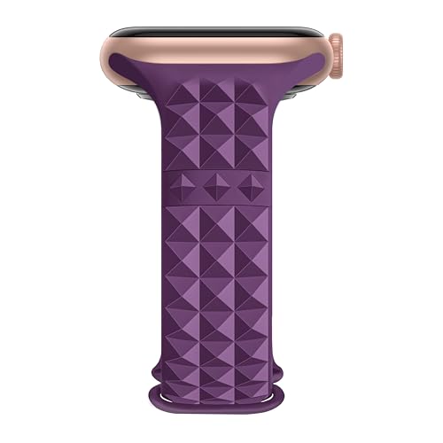 YAXIN Silicone Bands Compatible with Apple Watch 38mm 40mm 41mm 42mm 44mm 45mm 46mm 49mm for Women Men, Slim Thin Narrow Stereoscopic Strap for iWatch Ultra 2/Ultra/Series 10/SE/9/8/7/6/5/4/3/2/1