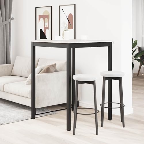 Table de bar blanche pour cuisine et repas conviviaux - 5
