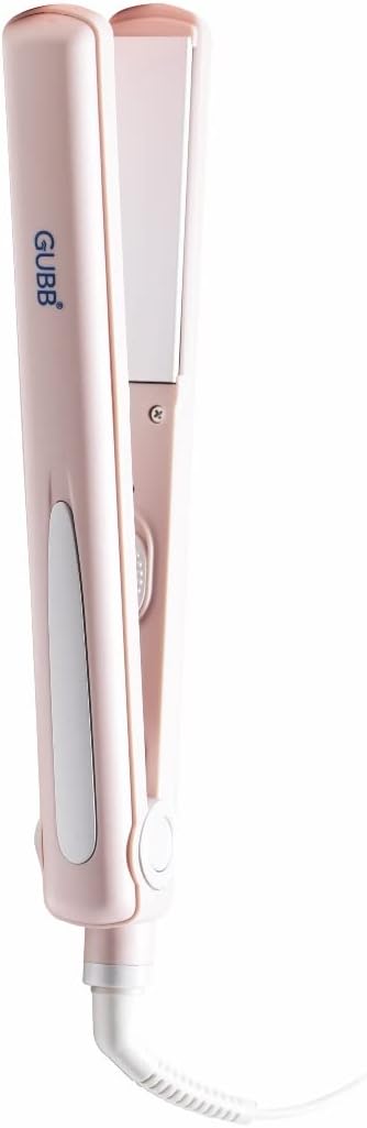 GUBB Professional Hair Straightener For Women & Men | Quick Heat Up Technology with Wide Ceramic Plates | Fuss-Free Flat Iron With Easy Lock System (Pink)