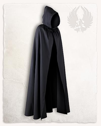 MYTHOLON Aaron Umhang mit Kapuze, Kostüm aus Canvas Baumwolle, Mittelalter...
