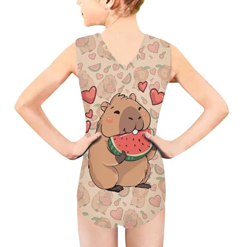 Image of Biyejit Girls Leotards Dance Sport Wear Gymnastics One-Piece Swimwear for Kids 3-14 Years